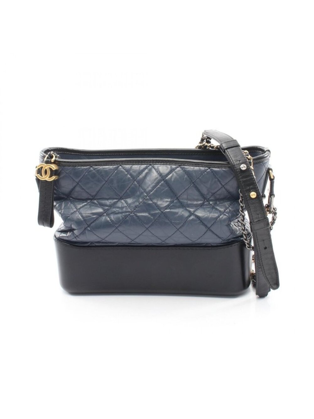 Chanel Shoulder Bag Gabriel de Large Hobo Navy Calf Chain